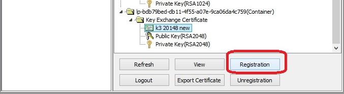 Middleware button Registration